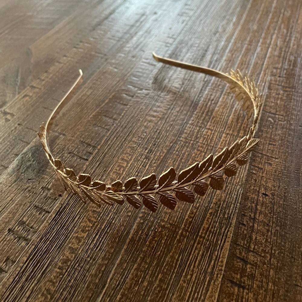 Leaf Goddess Headband in Gold